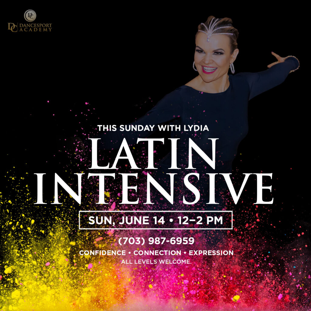Latin Intensive with Lydia at DC DanceSport Academy, Sunday, June 14 / 12-2pm