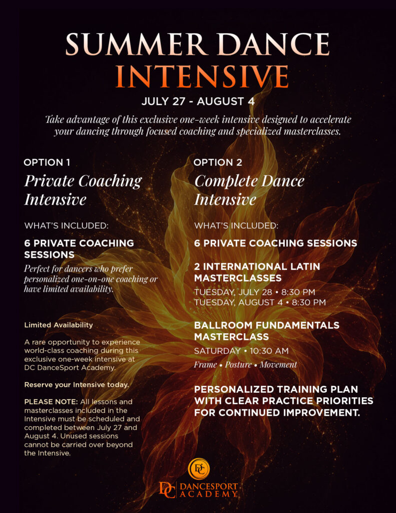 SUMMER DANCE INTENSIVE July 27–August 4 DC DanceSport Academy