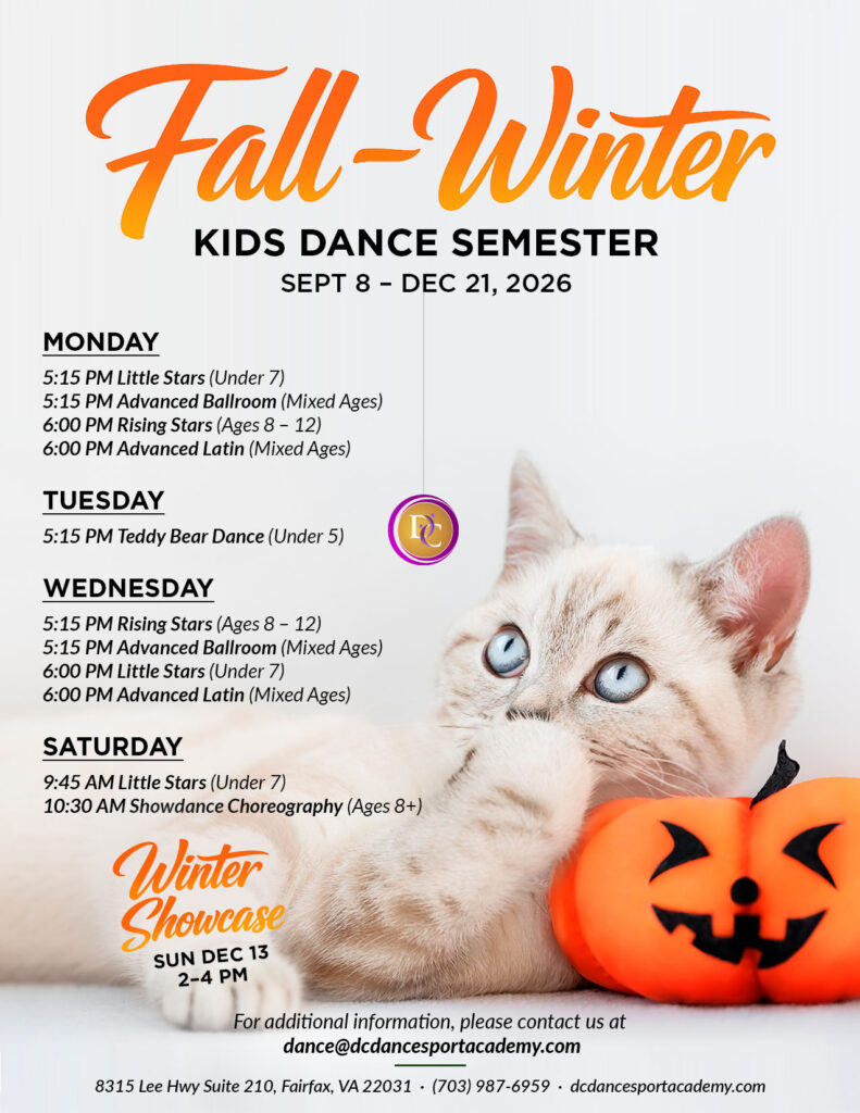 Kids Ballroom & Latin Dance Program in Fairfax, VA Fall–Winter 2026